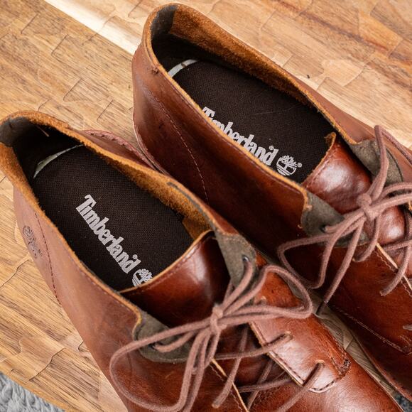 Timberland Ankle Men\'s Chukka Boots Brown Leather Size US 11 - A152E